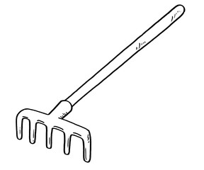 Rake Hand Drawn Illustration
