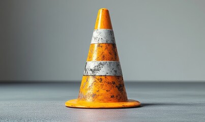 Labour Day Celebration on May 1st Highlighting Achievements of Workers with Construction Helmet and Traffic Cone