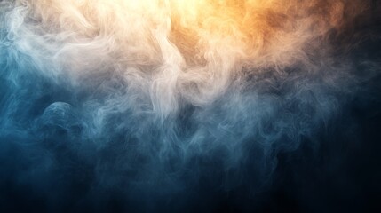 Obraz premium Abstract depiction of luminous smoky clouds with warm and cool tones