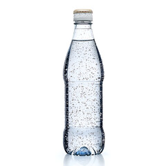 Refreshing bottled water product display studio setting minimalist style clear focus on hydration