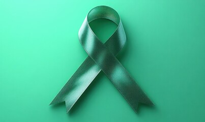 Mental Health Awareness Month May Green Ribbon Concept Emotional Psychological Well-being Support Campaign
