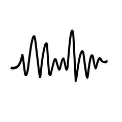 Icon of vibration waves