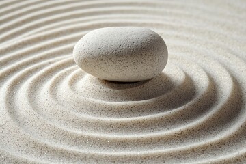 Zen Garden Sand and Stone Minimalist Design for Meditation and Yoga Tranquility