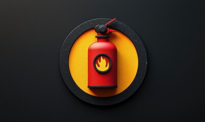 National Fire Safety Awareness Month October Fire Extinguisher Poster Graphic Design