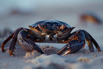 Daylight Closeup 70-200Mm Lens Beach Crab The Zoom