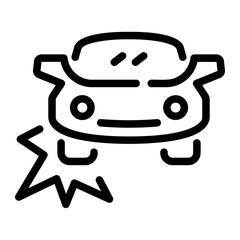 accident car Line Icon