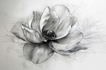 Chacoal From Flower Abstract Laptop Sketching