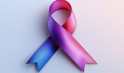 Purple Awareness Ribbon for Domestic Violence Month October Campaign Supporting Survivors and Victims