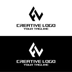 creative letter logo fl design vector