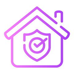 home Line Gradient Icon