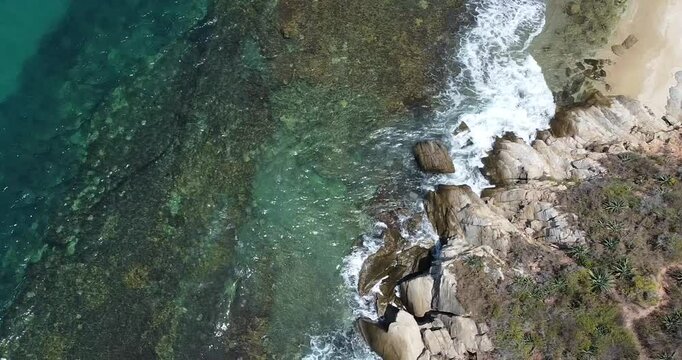 Vista Cenital del Arrecife del Playa de Cepe, Venezuela
