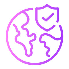 Obraz premium worldwide security Line Gradient Icon
