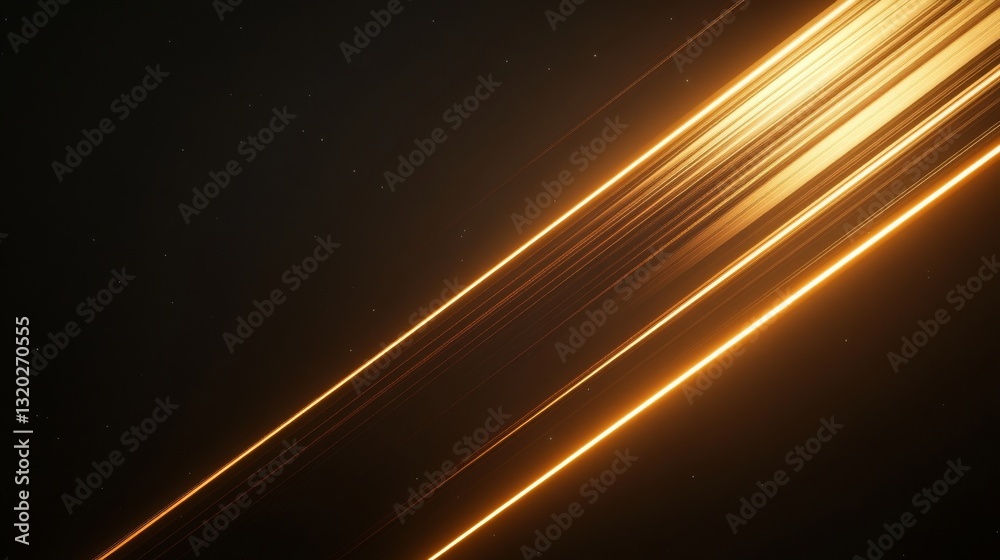 Wall mural angled abstract lines creating bright light against a dark backdrop