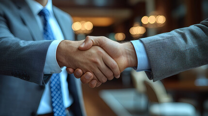 Professional handshake sealing a business agreement