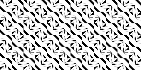 Seamless Transparent Monochrome Art Deco Style Geometric Pattern Wallpaper