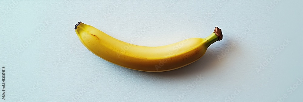 Poster Minimalist banana on pastel background with soft natural lighting showcasing simple beauty and balance in composition
