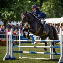 Competitive Grace: A Dales Pony Shines in the Arena