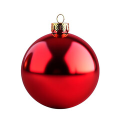 red christmas ornament isolated on white background
