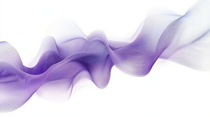 Abstract Minimalist Purple Wave Design Flowing Elegant Lines Futuristic Gradient on White Background