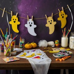 Whimsical Banana Ghosts: Spooktacular Crafts for Young Creators!