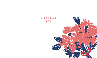 母の日のカーネーションイラスト。母の日のカードテンプレート。カーネーションのベクターイラスト。Mother's day carnation illustration. Mother's day card template. Carnation vector illustration.