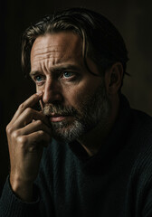 Fototapeta premium Dramatic portrait of a man 