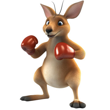 recommend clip art: Boxing Kangaroo! transparent background