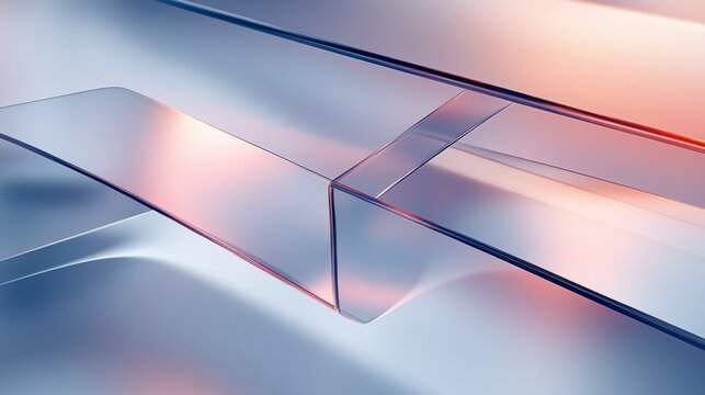 Abstract glass structures with subtle gradients and interesting reflections