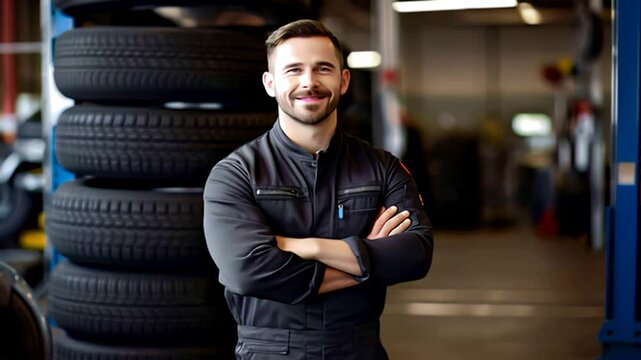 自動車整備士のイメージの男性