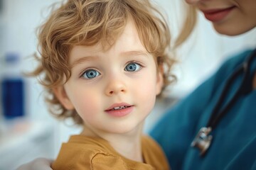 Pediatric Examination of a Baby by a Neurologist in a Clinic Setting with Mother Present