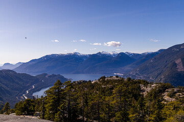 Scenic View of Chief Mountain from Squamish, BC, Capturing Nature's Serenity