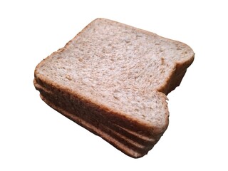 sliced bread isolated on white