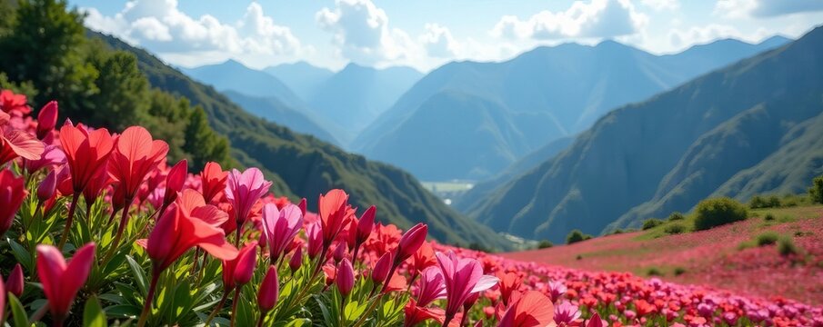 Stunning maral in full bloom against mountain backdrop, antlers, scenic, deer