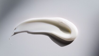 skincare moisturizer smear creamy texture beauty product minimal white background