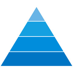 4階層のピラミッドの図形イラスト © Mina3