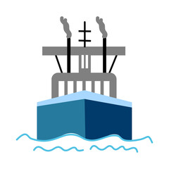 vector illustration of a ship