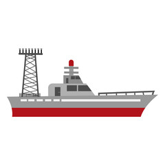 Obraz premium cargo ship isolated on white