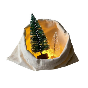recommend clip art: Glow Tress objects in canvas bag of Christmas Shopping bags file PNG