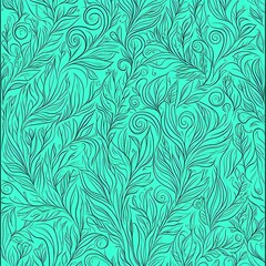 Fototapeta premium Intricate floral pattern of leaves and stems covers the whole surface