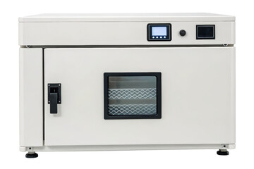 Fototapeta premium White laboratory oven with digital display isolated with transparent background