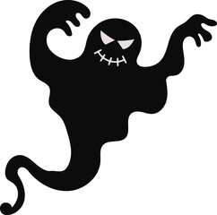 Halloween Monster Illustration with Flat Design. Spooky Creature. Vector Character.
