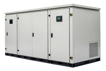 Large industrial power unit isolated with transparent background