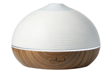 White and wood aroma diffuser isolated with transparent background