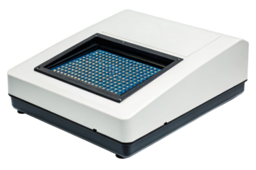 Laboratory microplate reader for precise sample analysis isolated with transparent background
