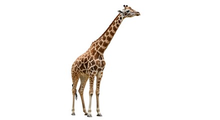 giraffe on white background