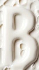 Creamy milk puddle with copy space.