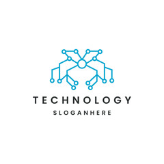 tech logo design template element
