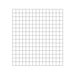 A sheet of graph paper featuring a grid of evenly spaced squares, ideal for drawing and calculations
