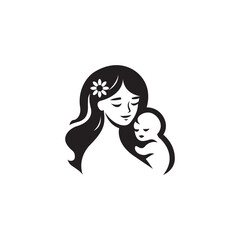 Mother hugging her baby