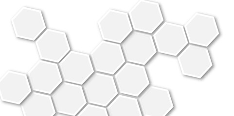 Abstract white 3d technology hexagon texture background. Futuristic 3d technology hexagon background. Used for cover design, book design, website background, advertising. Vector illustration.  
